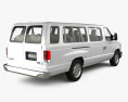 Ford E Passenger Van with HQ interior 2014 3d model back view