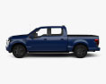 Ford F-150 Lightning Super Crew Cab 5.5 ft Bed Lariat 2024 3Dモデル side view