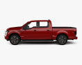 Ford F-150 Lightning Super Crew Cab 5.5 ft Bed XLT 2024 3Dモデル side view