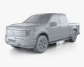 Ford F-150 Lightning Super Crew Cab 5.5 ft Bed XLT 2024 3D-Modell clay render