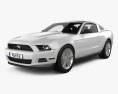 Ford Mustang V6 クーペ インテリアと とエンジン 2015 3Dモデル