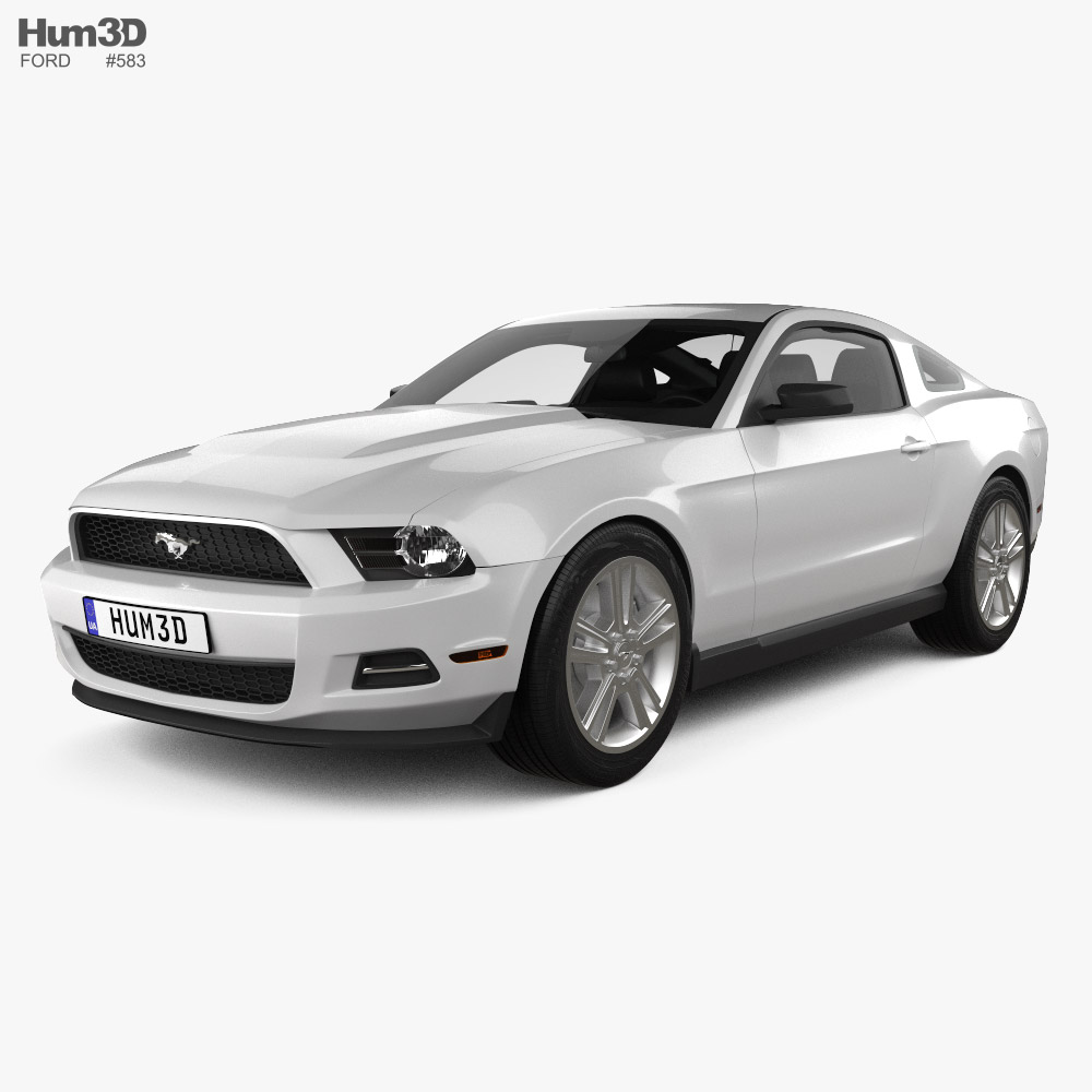 Ford Mustang V6 coupe with HQ interior and engine 2015 3D model
