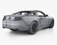 Ford Mustang V6 купе з детальним інтер'єром та двигуном 2015 3D модель