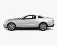 Ford Mustang V6 купе з детальним інтер'єром та двигуном 2015 3D модель side view