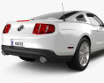 Ford Mustang V6 쿠페 인테리어 가 있는 와 엔진이 2015 3D 모델 