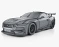 Ford Mustang Supercars 2024 3D модель wire render