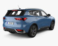 Ford Territory Titanium with HQ interior and engine 2024 3d model back view