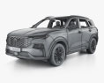 Ford Territory Titanium mit Innenraum und Motor 2024 3D-Modell wire render