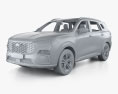Ford Territory Titanium з детальним інтер'єром та двигуном 2024 3D модель clay render