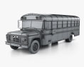Ford B600 School Bus 1981 3d model wire render