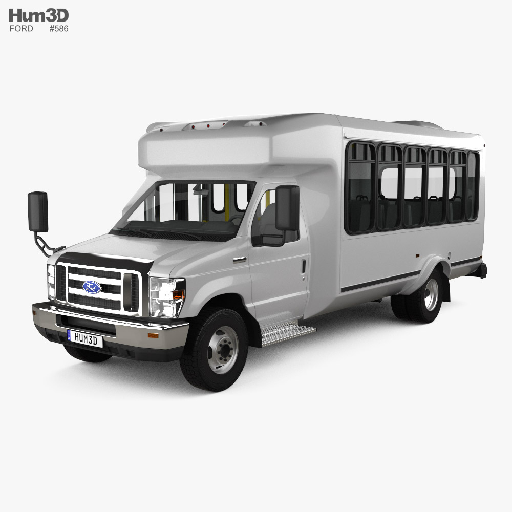 Ford E-450 Shuttle Bus 2018 Modello 3D