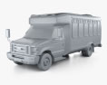 Ford E-450 Shuttle Bus 2021 3d model clay render