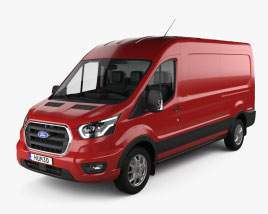 Ford Transit Panel Van L2H2 with HQ interior 2021 3D model