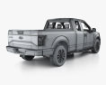 Ford F-150 Super Cab XL 带内饰 和发动机 2017 3D模型