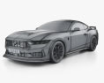 Ford Mustang Dark Horse US-spec coupe 2024 3D模型 wire render