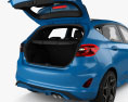 Ford Fiesta 5도어 ST 인테리어 가 있는 와 엔진이 2022 3D 모델 