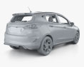 Ford Fiesta 5-door ST with HQ interior and engine 2022 3d model