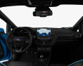 Ford Fiesta 5-Türer ST mit Innenraum und Motor 2022 3D-Modell dashboard