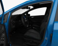 Ford Fiesta пятидверный ST с детальным интерьером и двигателем 2022 3D модель seats