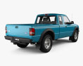 Ford Ranger Extended Cab 1997 3D 모델  back view