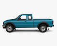 Ford Ranger Extended Cab 1997 3D 모델  side view