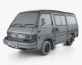 Ford Econovan Passenger Van 1986 3D模型 wire render