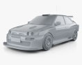 Ford Escort Hoonigan hatchback 2022 Modelo 3D clay render