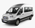 Ford Transit Passenger Van L2H3 with HQ interior 2015 3D模型