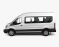 Ford Transit Passenger Van L2H3 with HQ interior 2015 3Dモデル side view