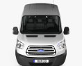 Ford Transit Passenger Van L2H3 with HQ interior 2015 Modelo 3D vista frontal