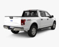 Ford F-150 Super Crew Cab XLT with HQ interior 2017 3d model back view