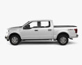 Ford F-150 Super Crew Cab XLT with HQ interior 2017 3d model side view