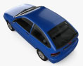Ford Festiva Trio 3门 掀背车 2000 3D模型 顶视图