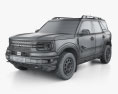 Ford Bronco Sport Heritage Limited Edition 2024 3D模型 wire render