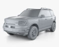 Ford Bronco Sport Heritage Limited Edition 2024 3D模型 clay render