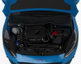 Ford Fiesta 3ドア ST インテリアと とエンジン 2022 3Dモデル front view