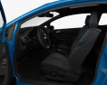 Ford Fiesta 3 portas ST com interior e motor 2022 Modelo 3d assentos