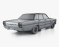 Ford Galaxie 500 4도어 세단 1968 3D 모델 