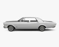 Ford Galaxie 500 4门 轿车 1968 3D模型 侧视图