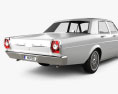 Ford Galaxie 500 четырехдверный Седан 1968 3D модель