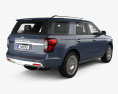 Ford Expedition Platinum 2024 3D 모델  back view