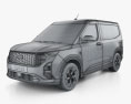 Ford Transit Courier E 2024 3Dモデル wire render