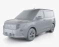 Ford Transit Courier E 2024 3D-Modell clay render