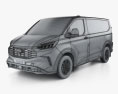Ford Transit Custom パネルバン L1H1 2024 3Dモデル wire render