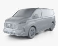 Ford Transit Custom Kastenwagen L1H1 2024 3D-Modell clay render
