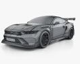 Ford Mustang GTD 2024 3D模型 wire render
