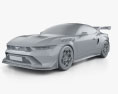 Ford Mustang GTD 2024 3D 모델  clay render