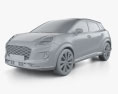 Ford Puma Titanium X 2020 3D-Modell clay render
