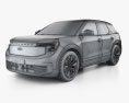 Ford Explorer EV 2024 3D模型 wire render