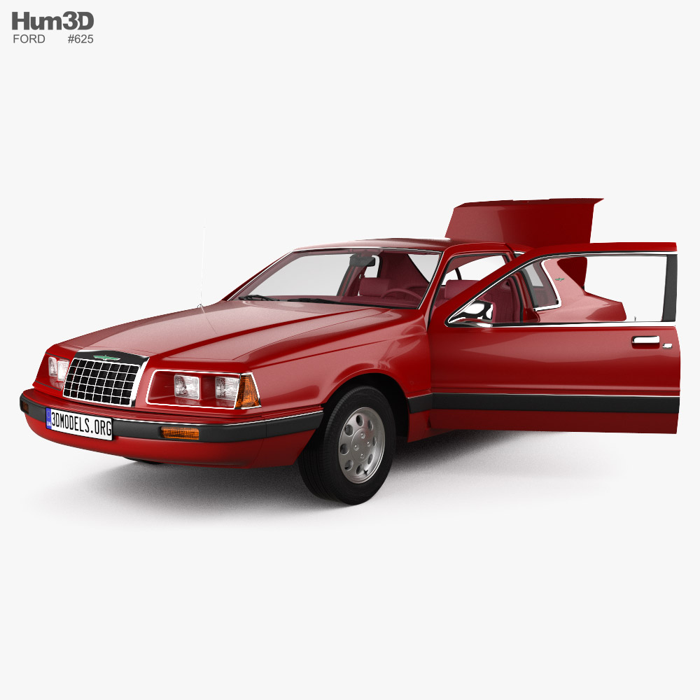 Ford Thunderbird with HQ interior 1983 Modèle 3D